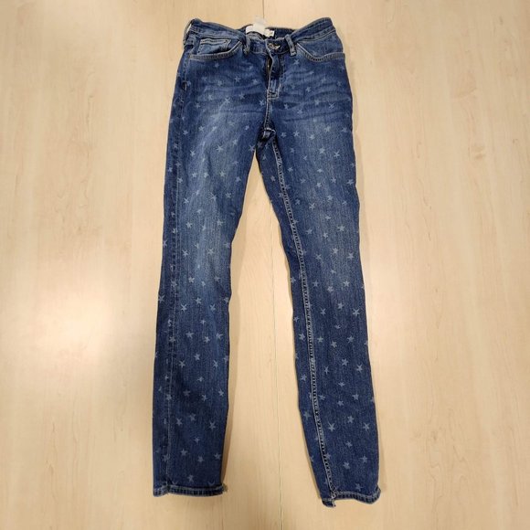 H&M HM Jeans Womens size 29 stars print LOGG good condition - Picture 1 of 11